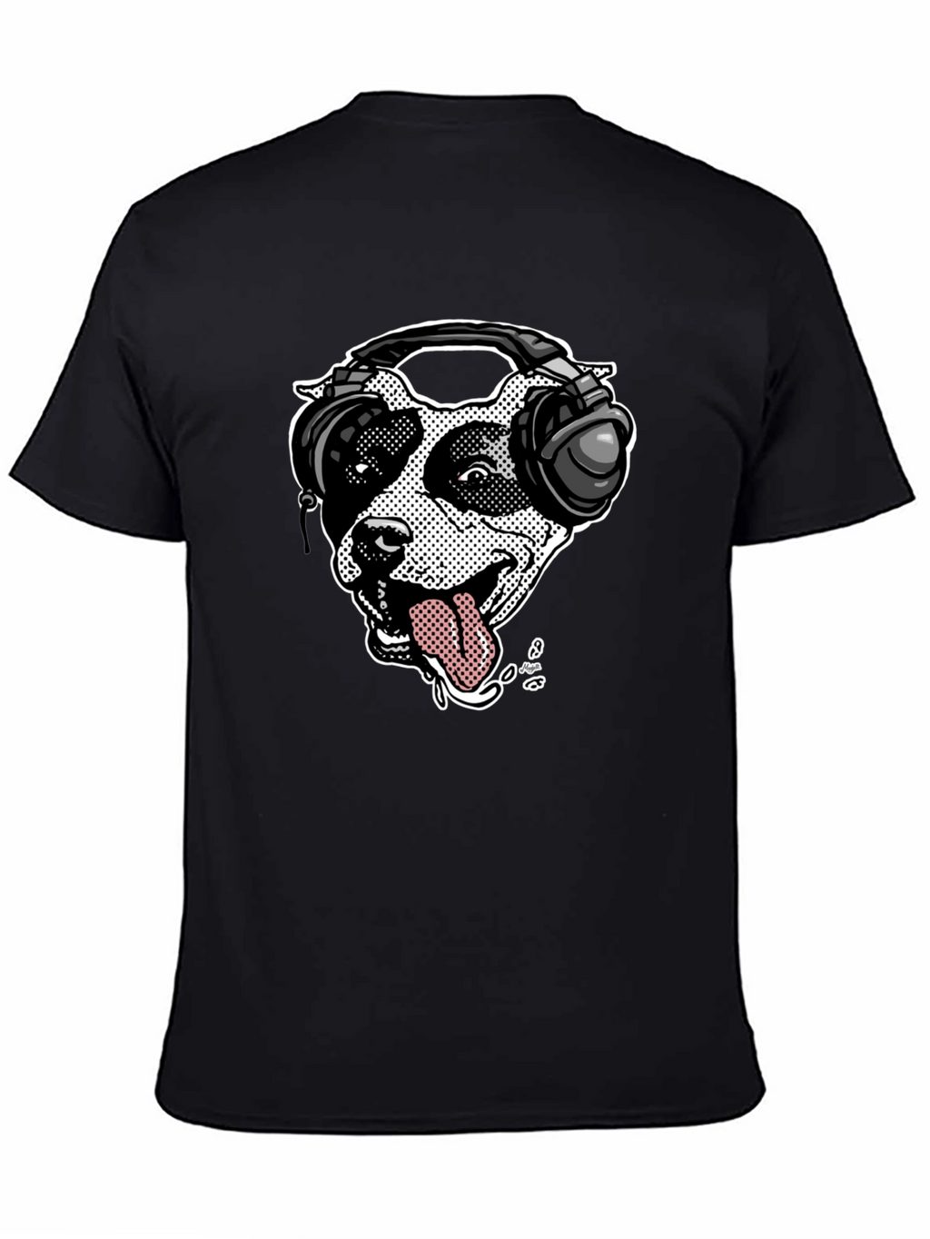 Dog with Headphones Graphic T-Shirt