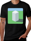 Geometric Cube Landscape Graphic Tee