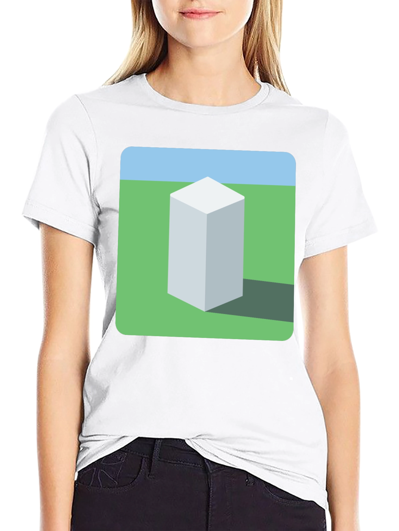 Geometric Cube Landscape Graphic Tee