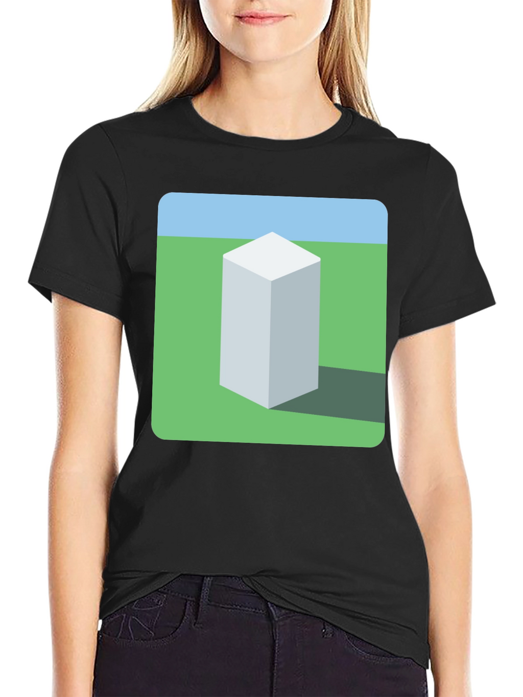 Geometric Cube Landscape Graphic Tee