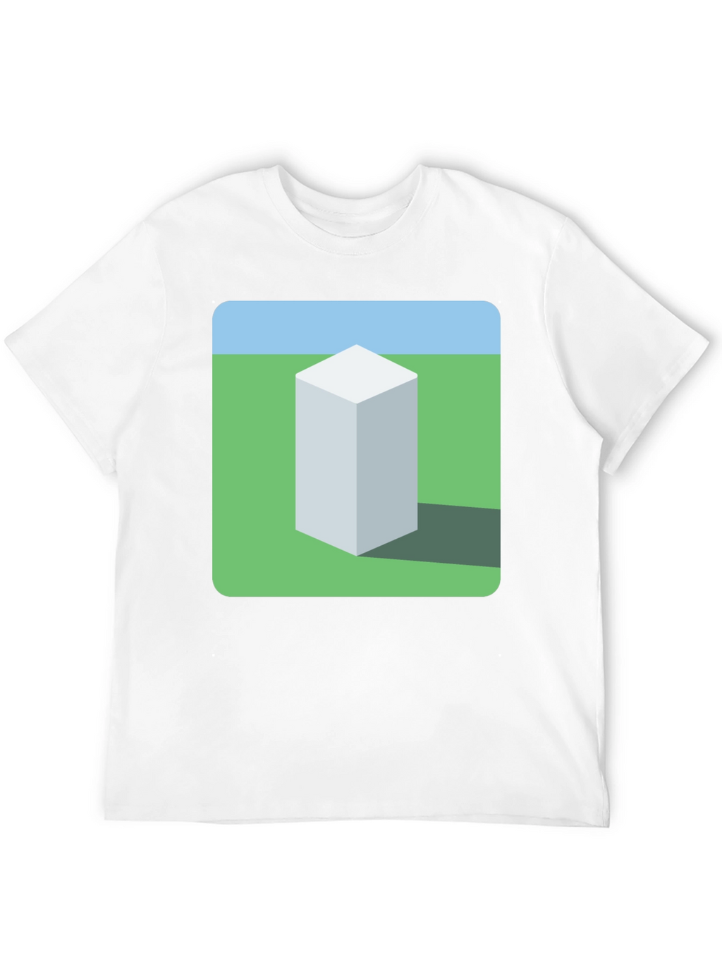Geometric Cube Landscape Graphic Tee