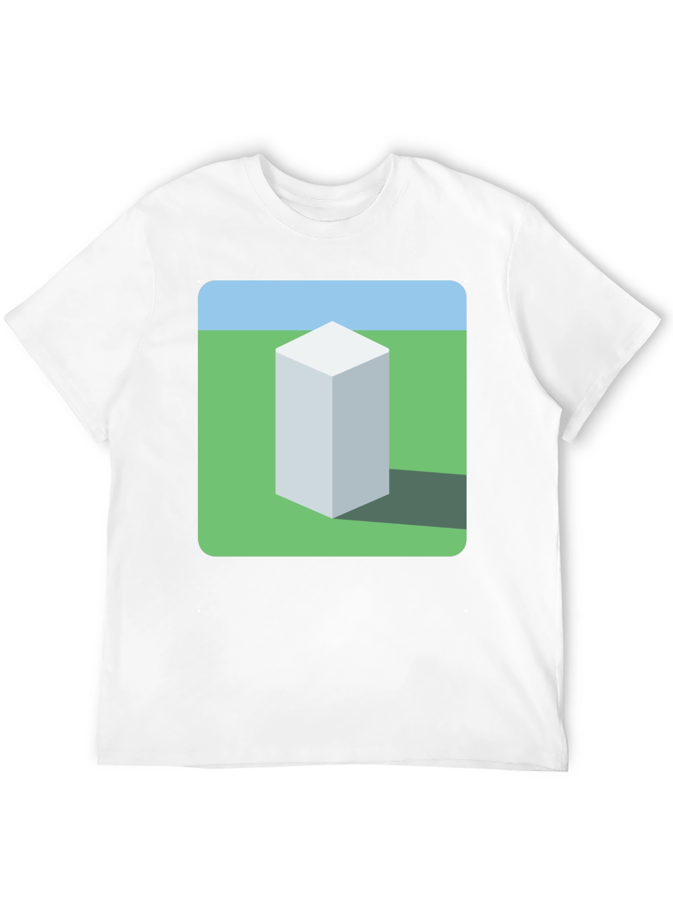 Geometric Cube Landscape Graphic Tee
