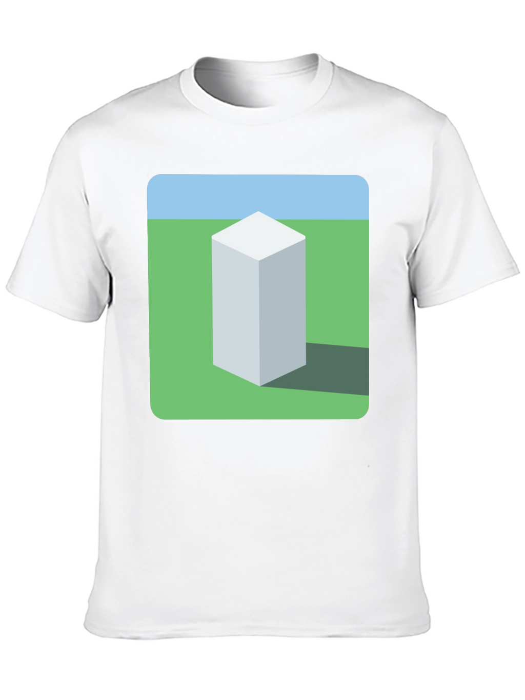 Geometric Cube Landscape Graphic Tee