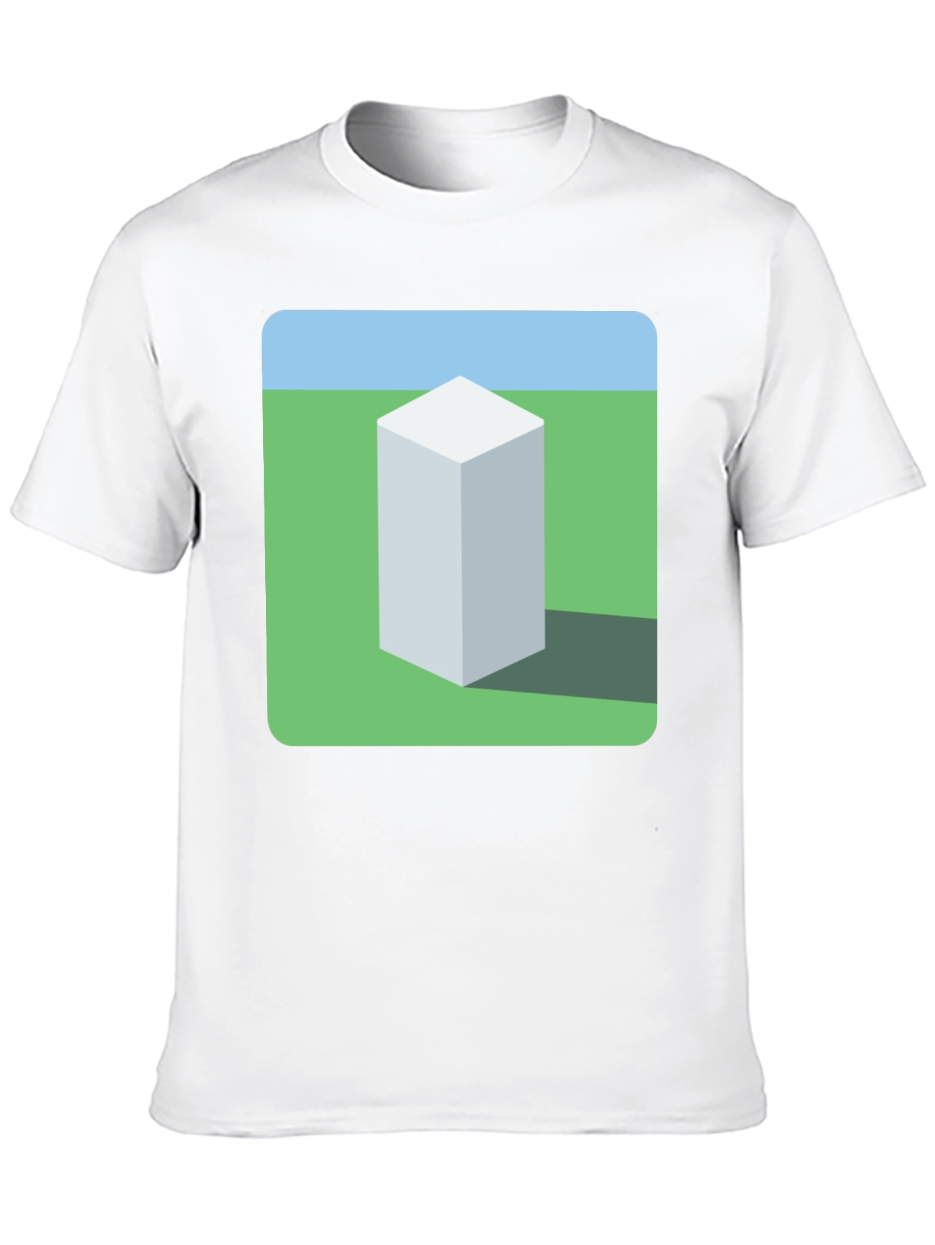 Geometric Cube Landscape Graphic Tee