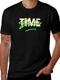 Time Show Black Graphic Tee