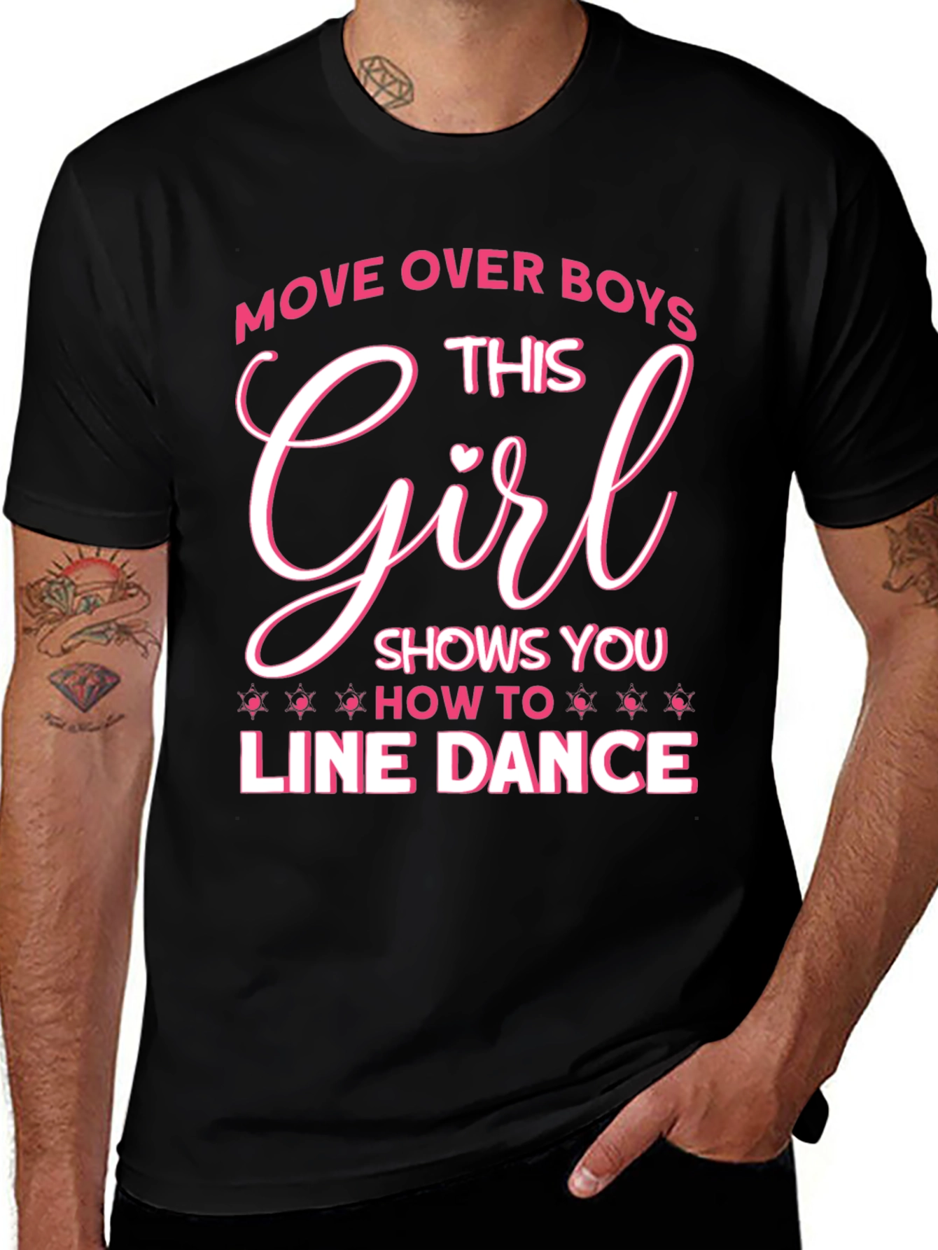 Line Dance Girl T-Shirt - Move Over Boys!