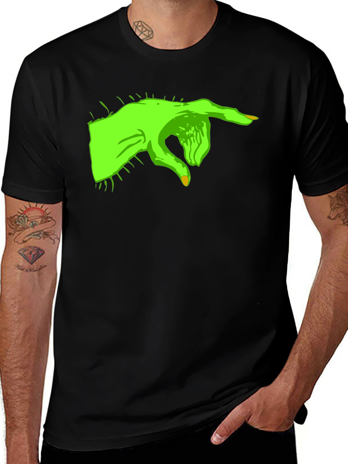 Grinch Hand Black T-Shirt