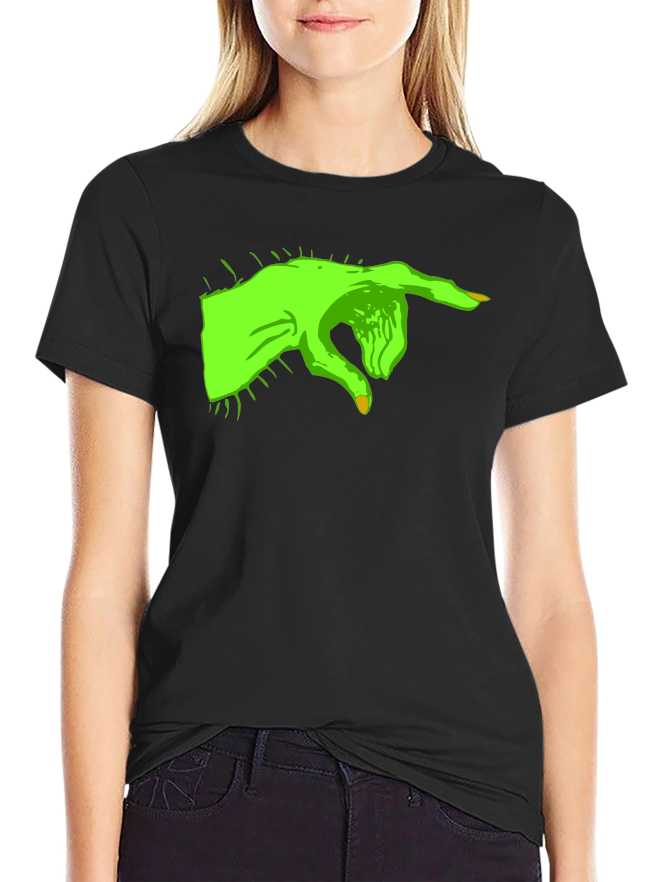 Grinch Hand Black T-Shirt