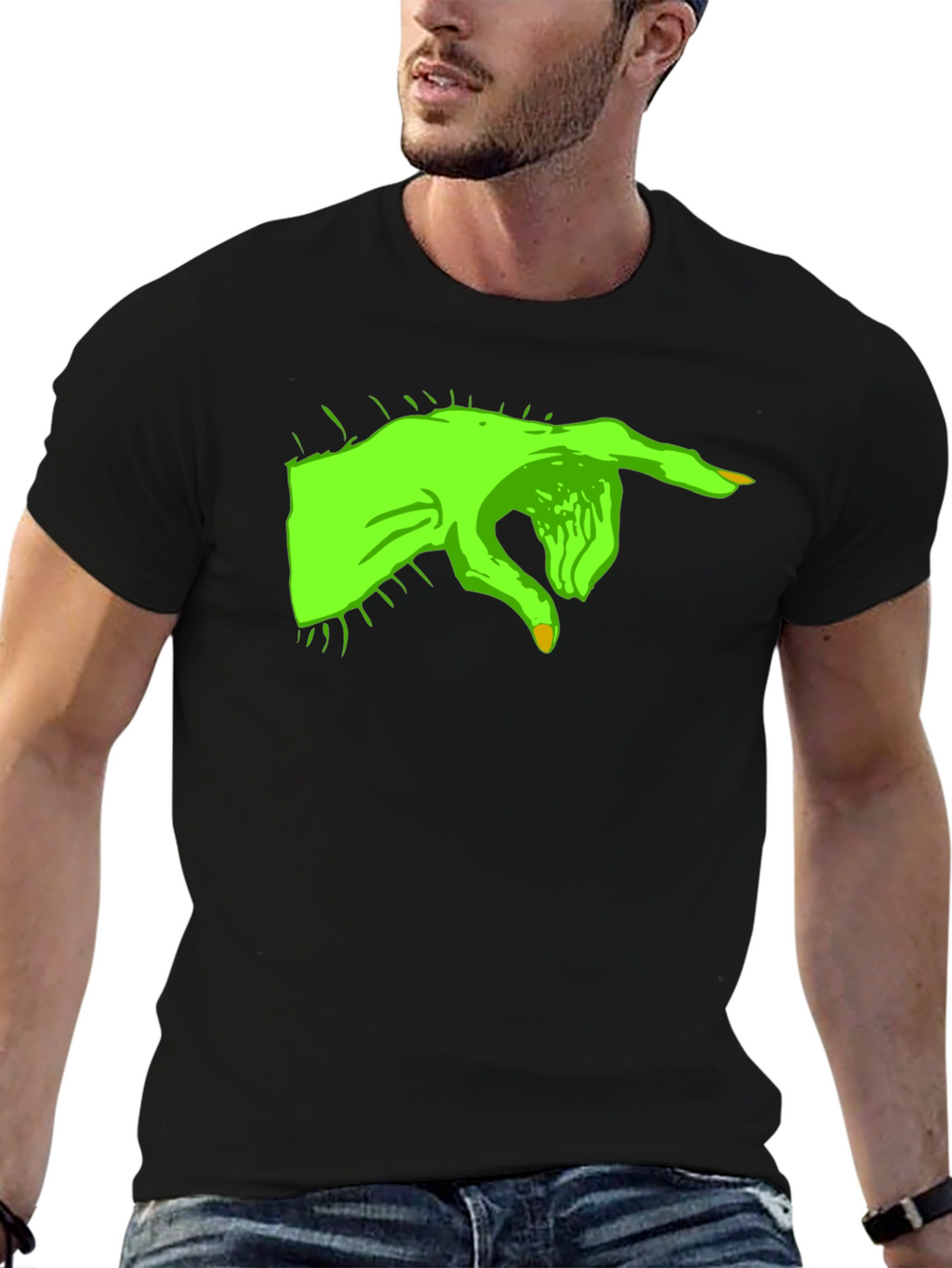 Grinch Hand Black T-Shirt