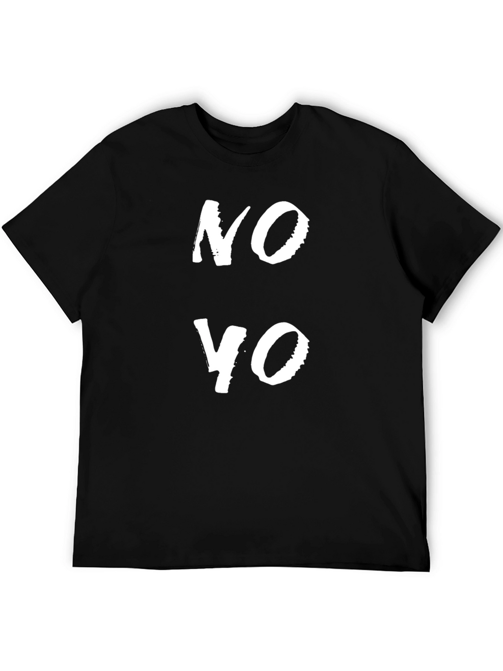 No Yo Graphic Tee - Black Crew Neck T-Shirt