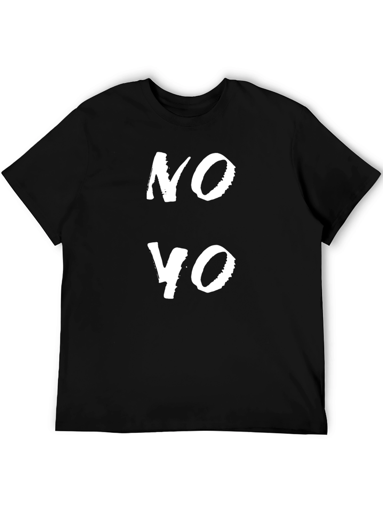 No Yo Graphic Tee - Black Crew Neck T-Shirt