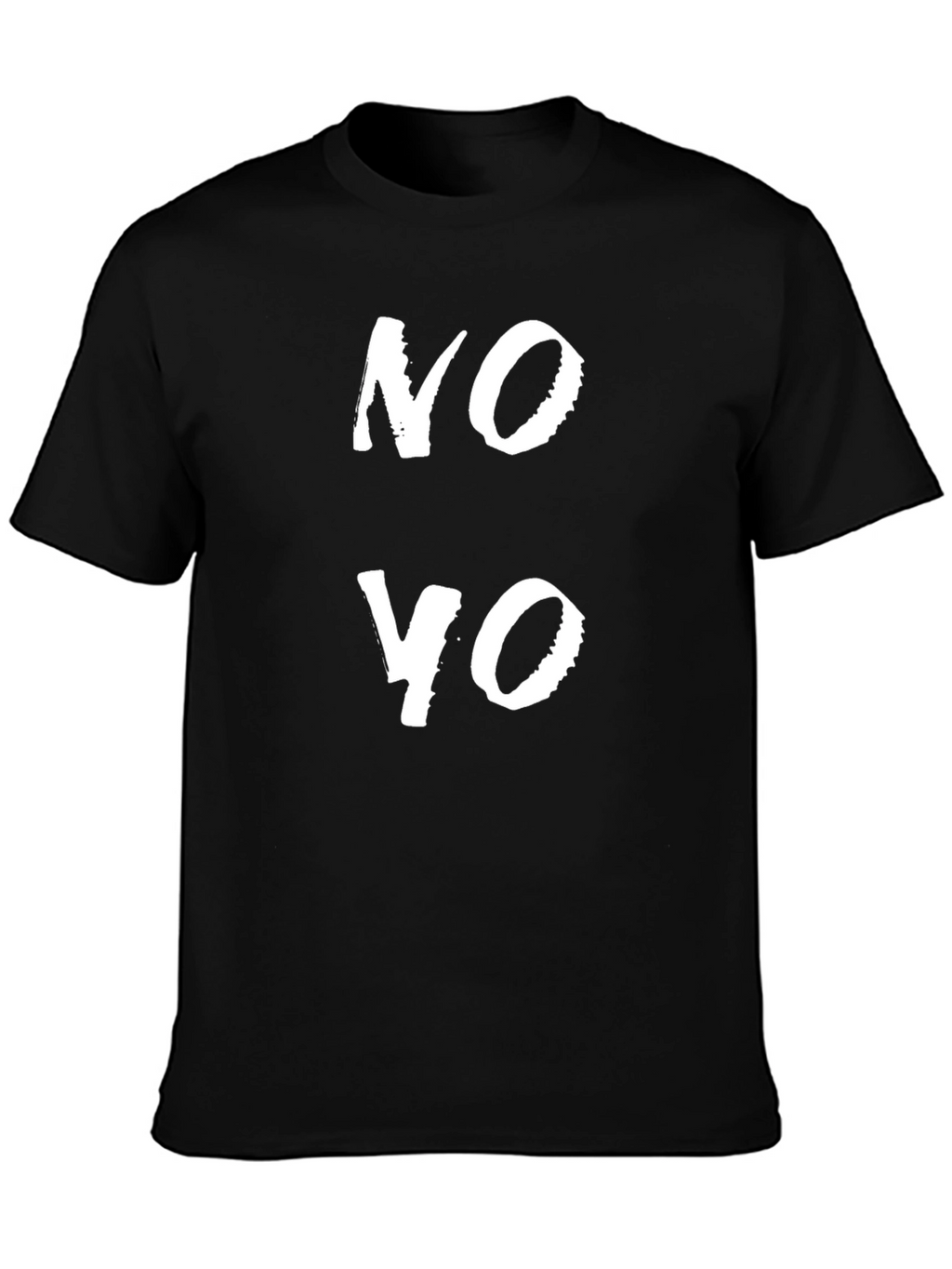 No Yo Graphic Tee - Black Crew Neck T-Shirt