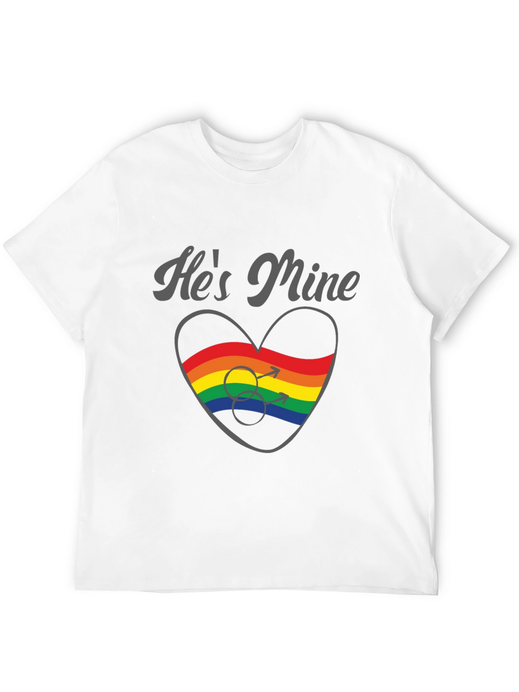 Hes Mine Gay Pride Rainbow Heart T-Shirt