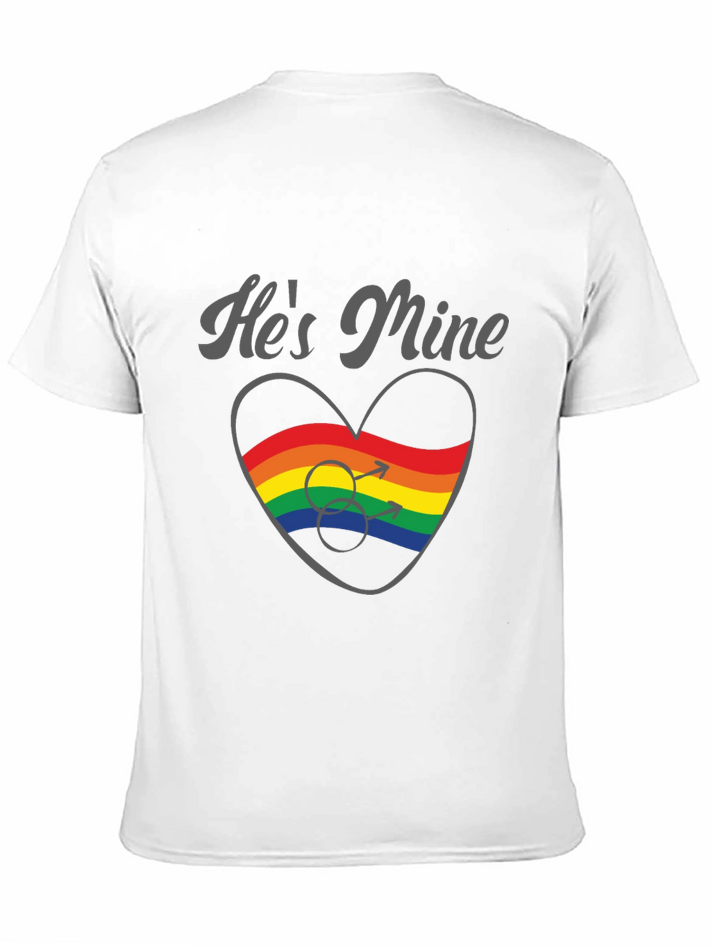 Hes Mine Gay Pride Rainbow Heart T-Shirt