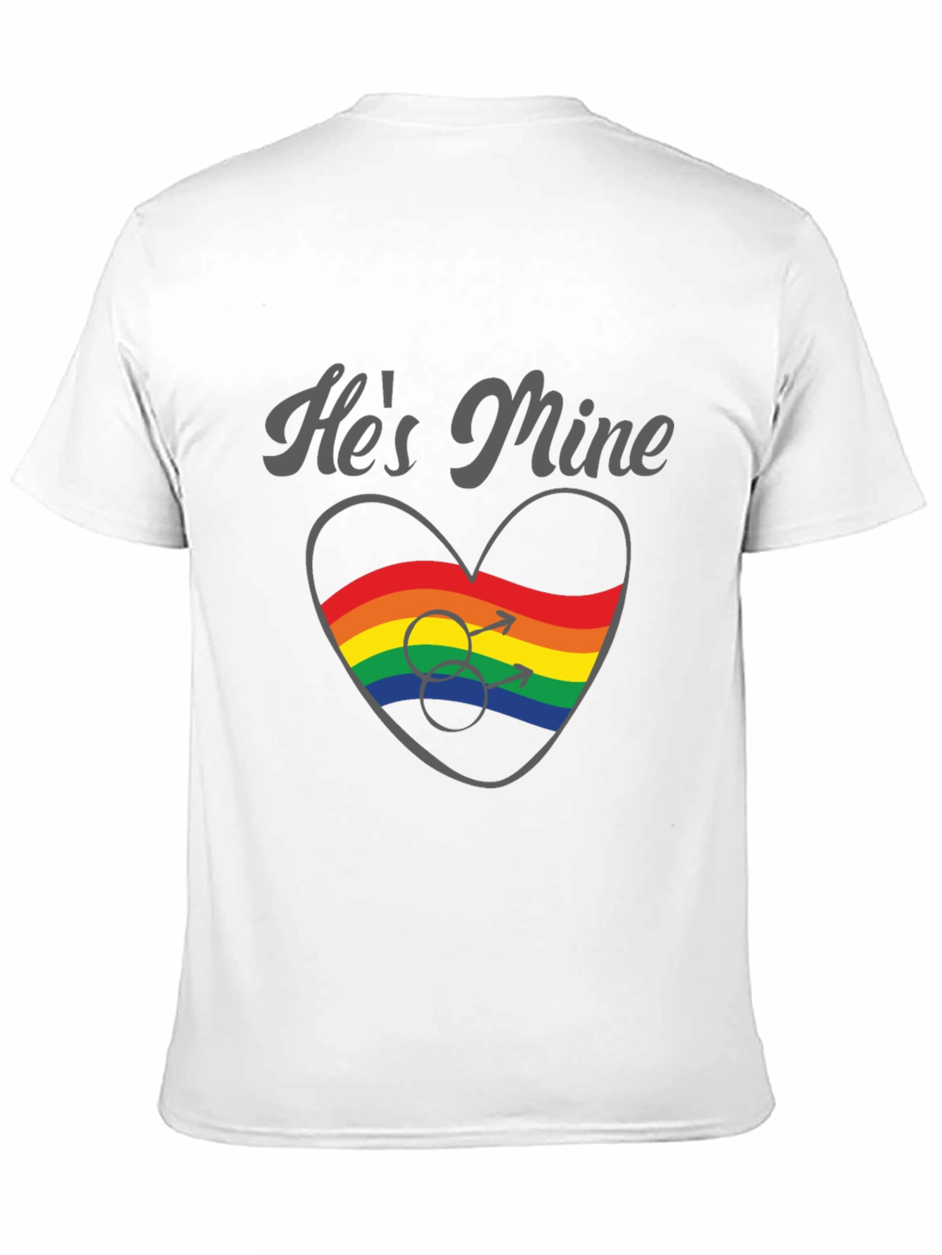 Hes Mine Gay Pride Rainbow Heart T-Shirt