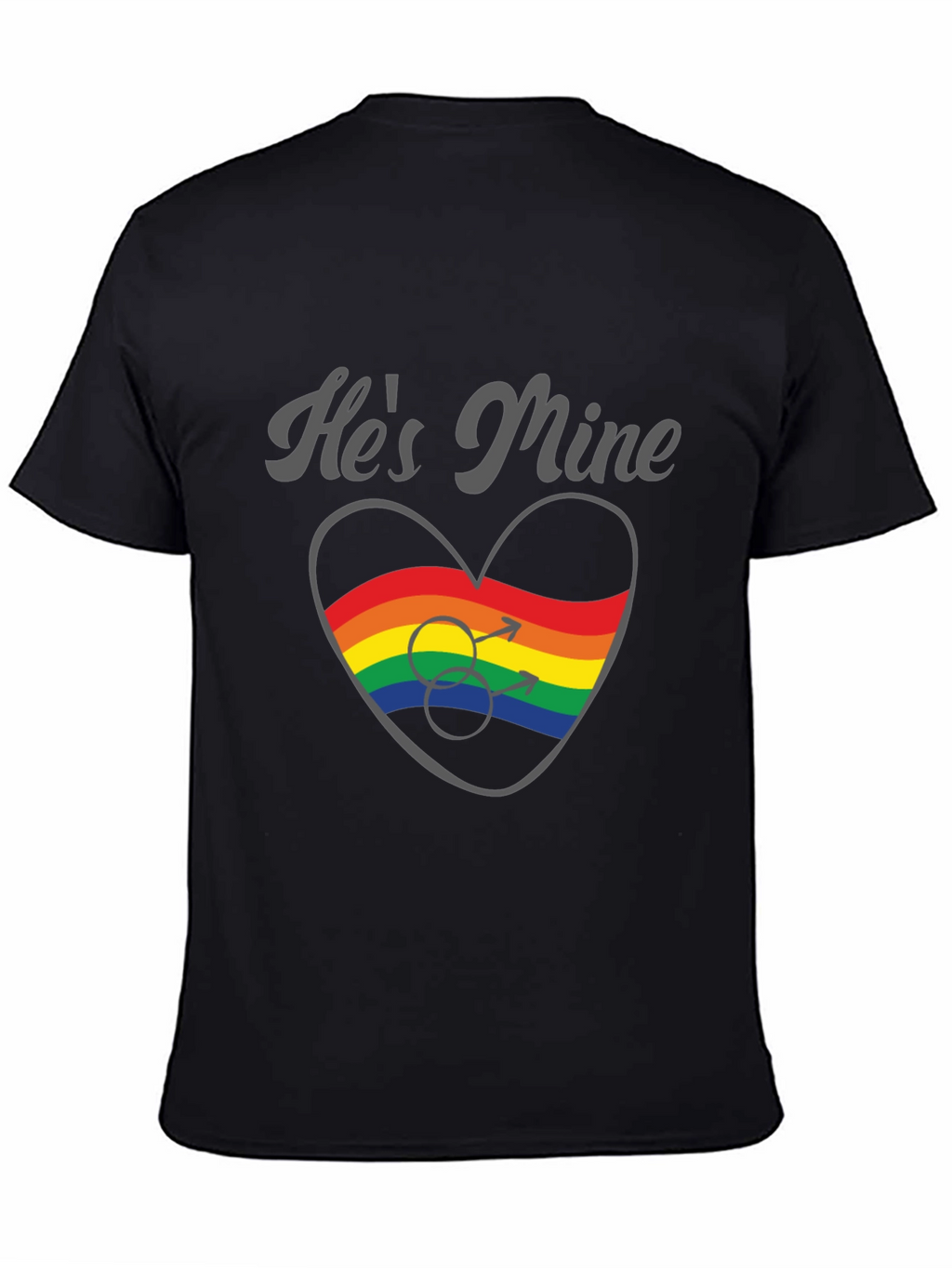 Hes Mine Gay Pride Rainbow Heart T-Shirt