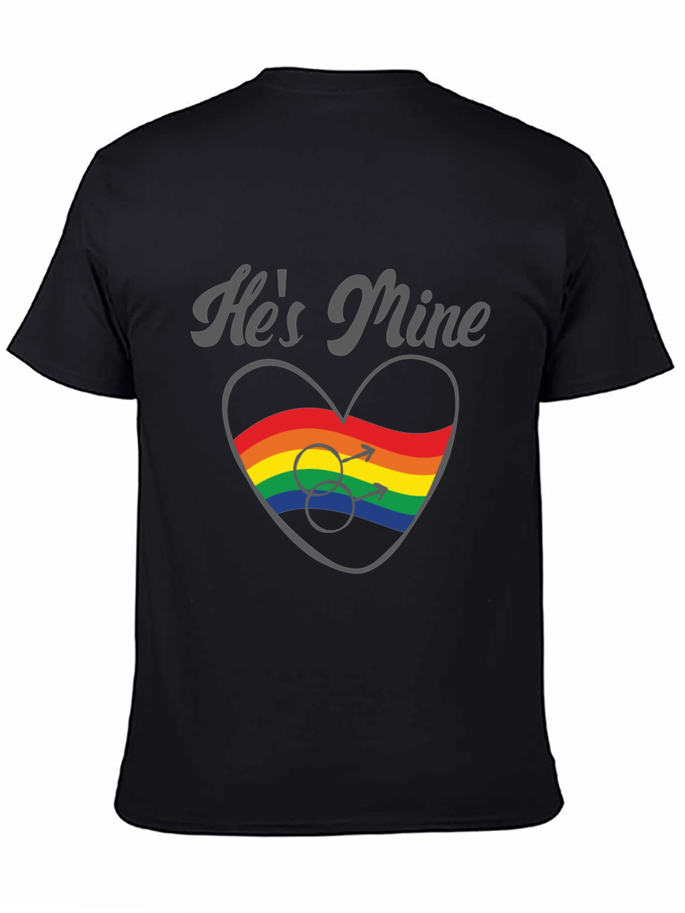 Hes Mine Gay Pride Rainbow Heart T-Shirt
