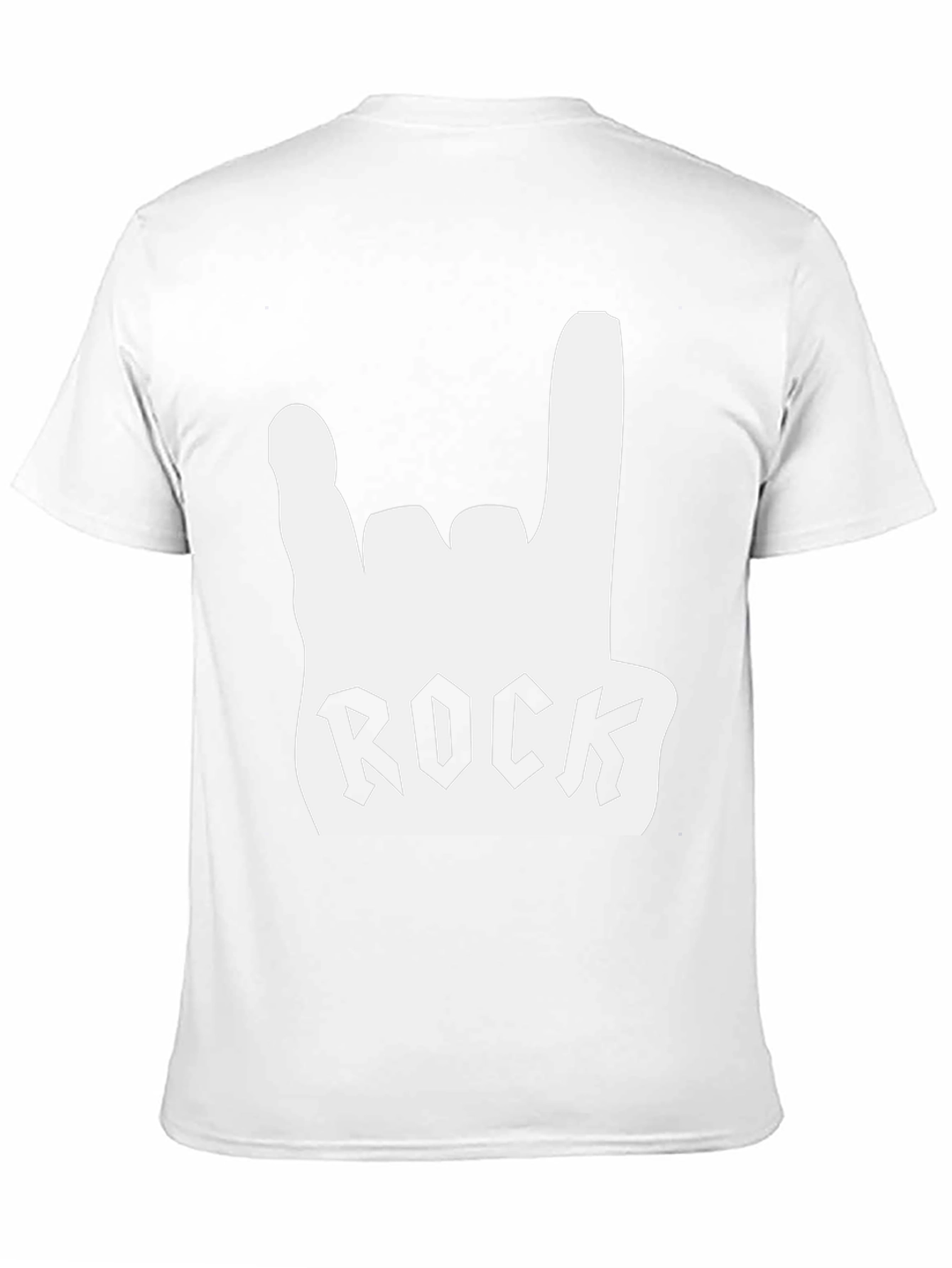 Rock On Black Tee - Hand Gesture Design