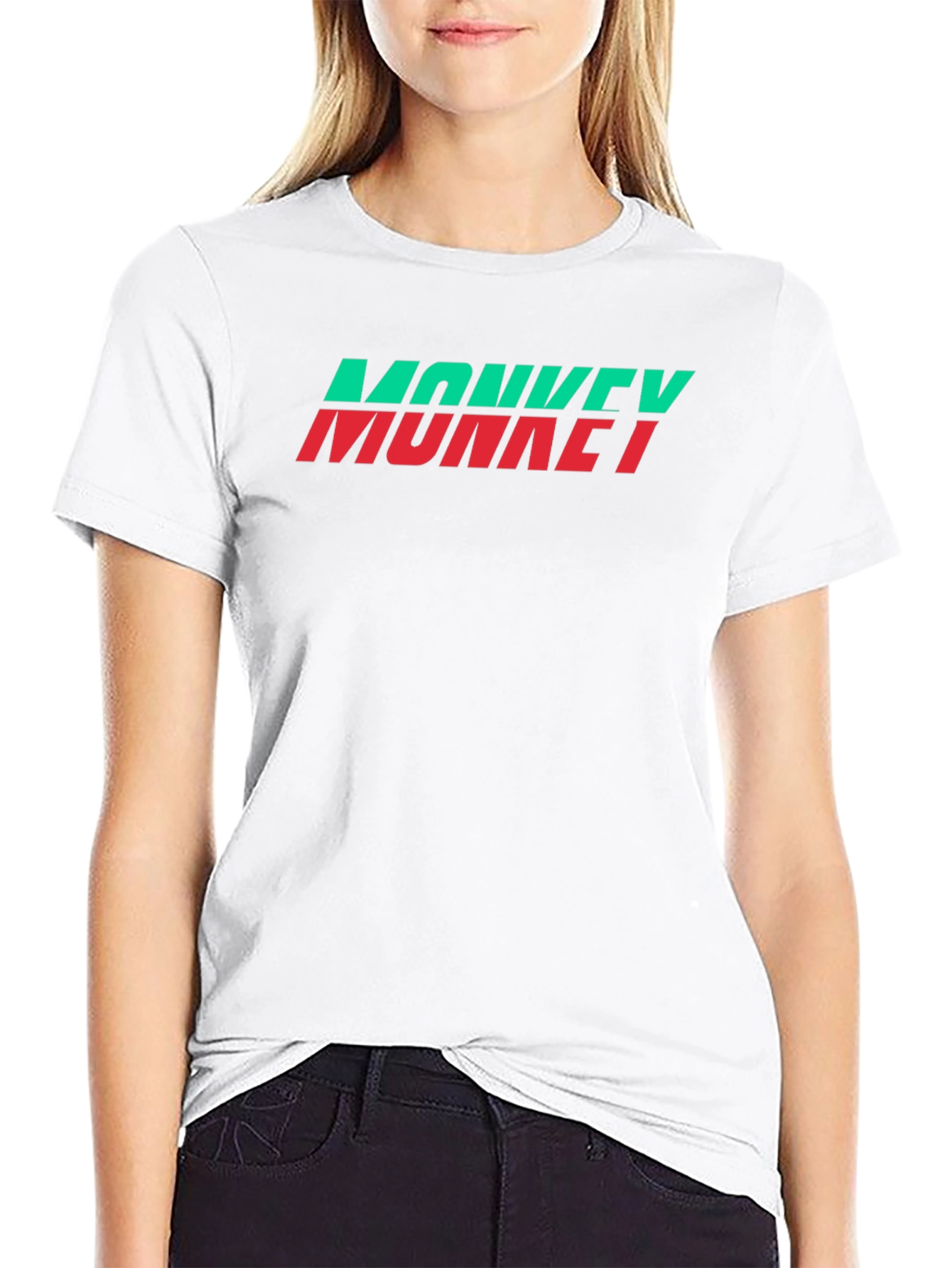 Monkey Graphic Tee - Crew Neck Black T-Shirt