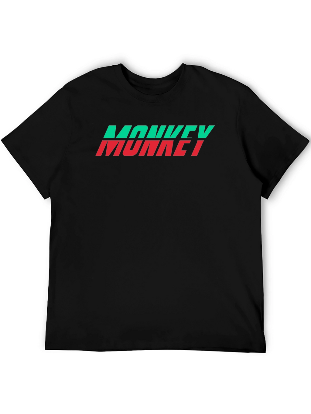 Monkey Graphic Tee - Crew Neck Black T-Shirt