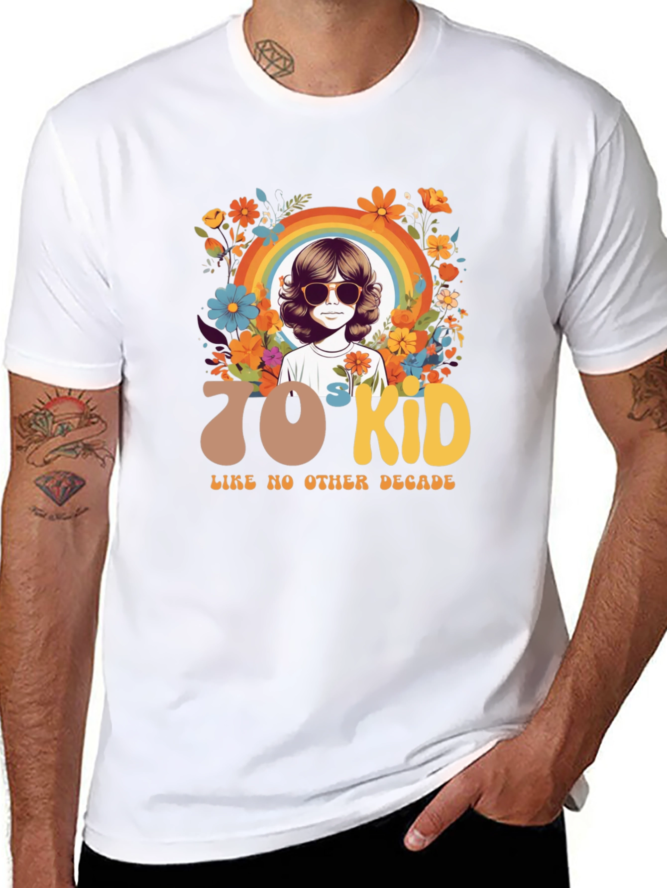 70s Kid Graphic Tee - Retro Style