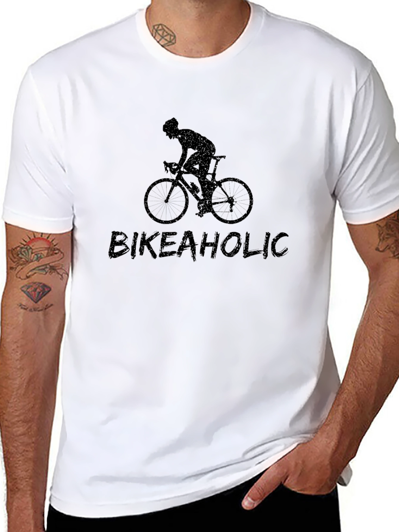 Bikeaholic Graphic Tee - Cycling Passion!