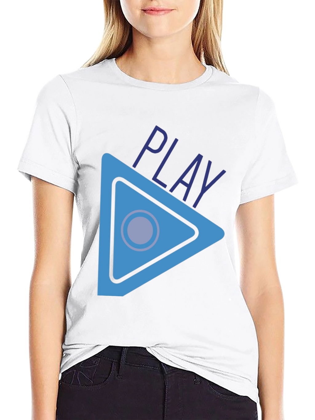 Play Button Graphic T-Shirt - Stylish Casual Wear