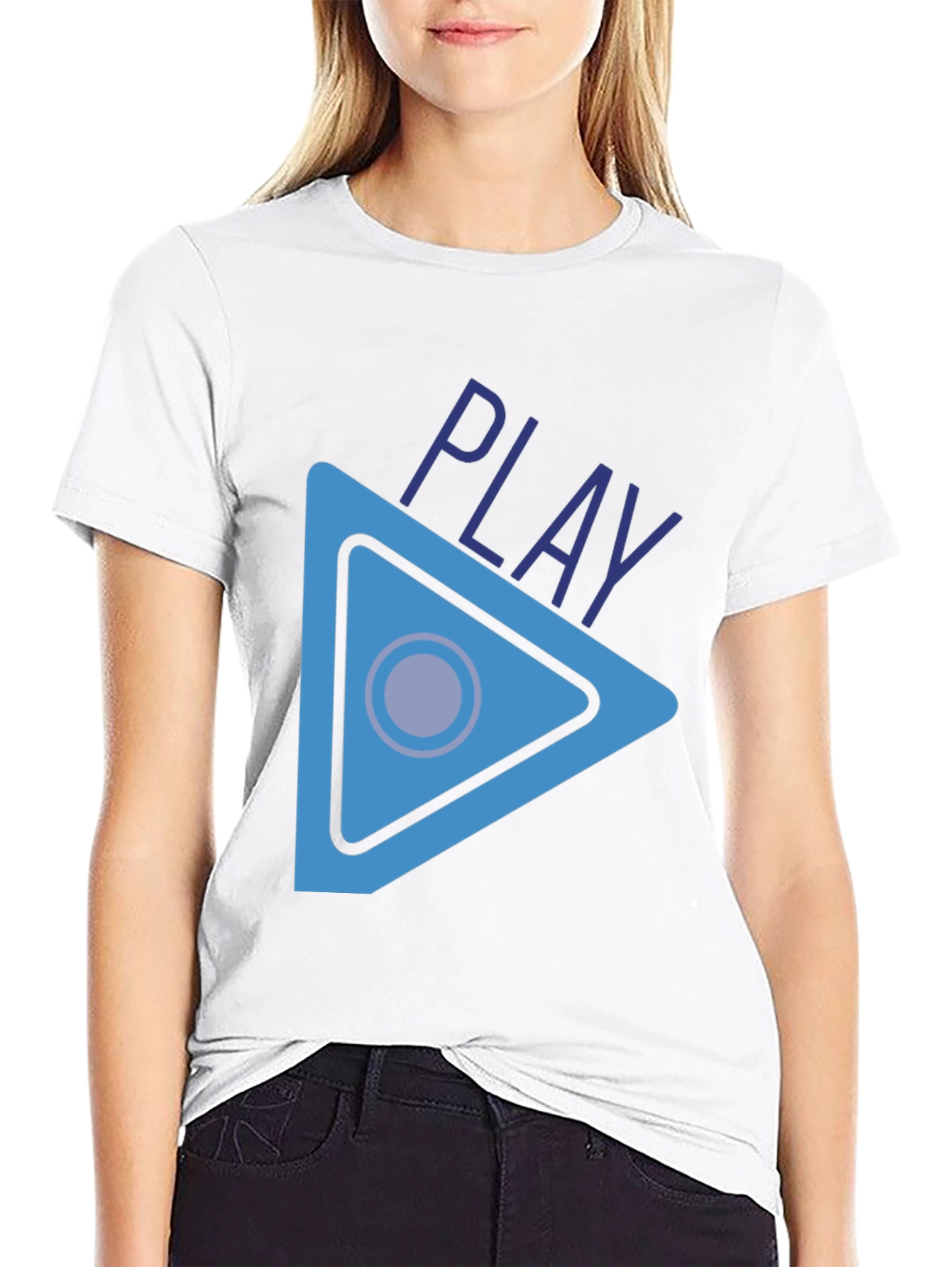 Play Button Graphic T-Shirt - Stylish Casual Wear