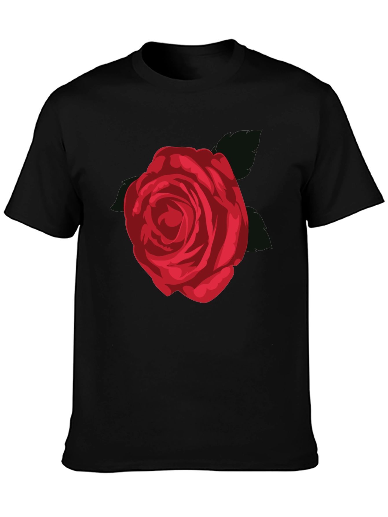 Rose Graphic Tee - Mens Black T-Shirt