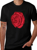 Rose Graphic Tee - Mens Black T-Shirt