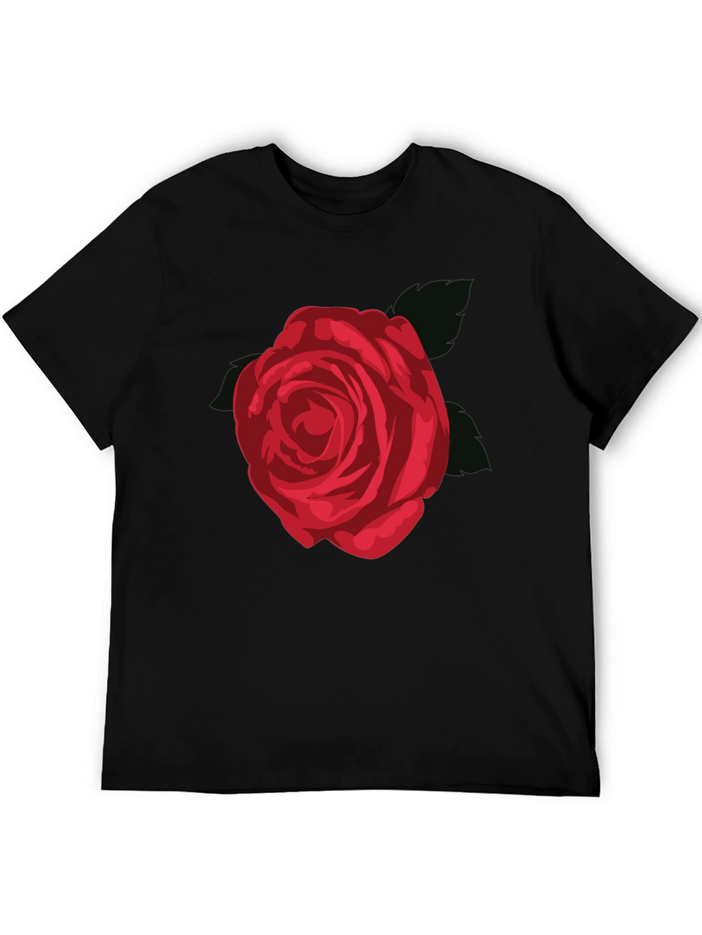 Rose Graphic Tee - Mens Black T-Shirt