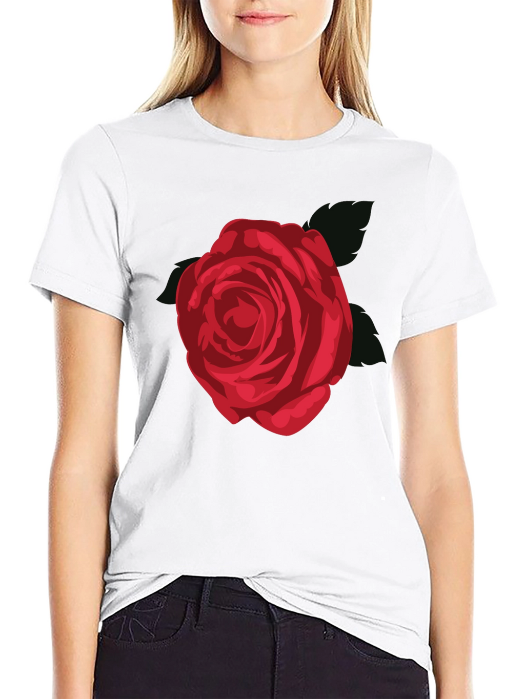 Rose Graphic Tee - Mens Black T-Shirt