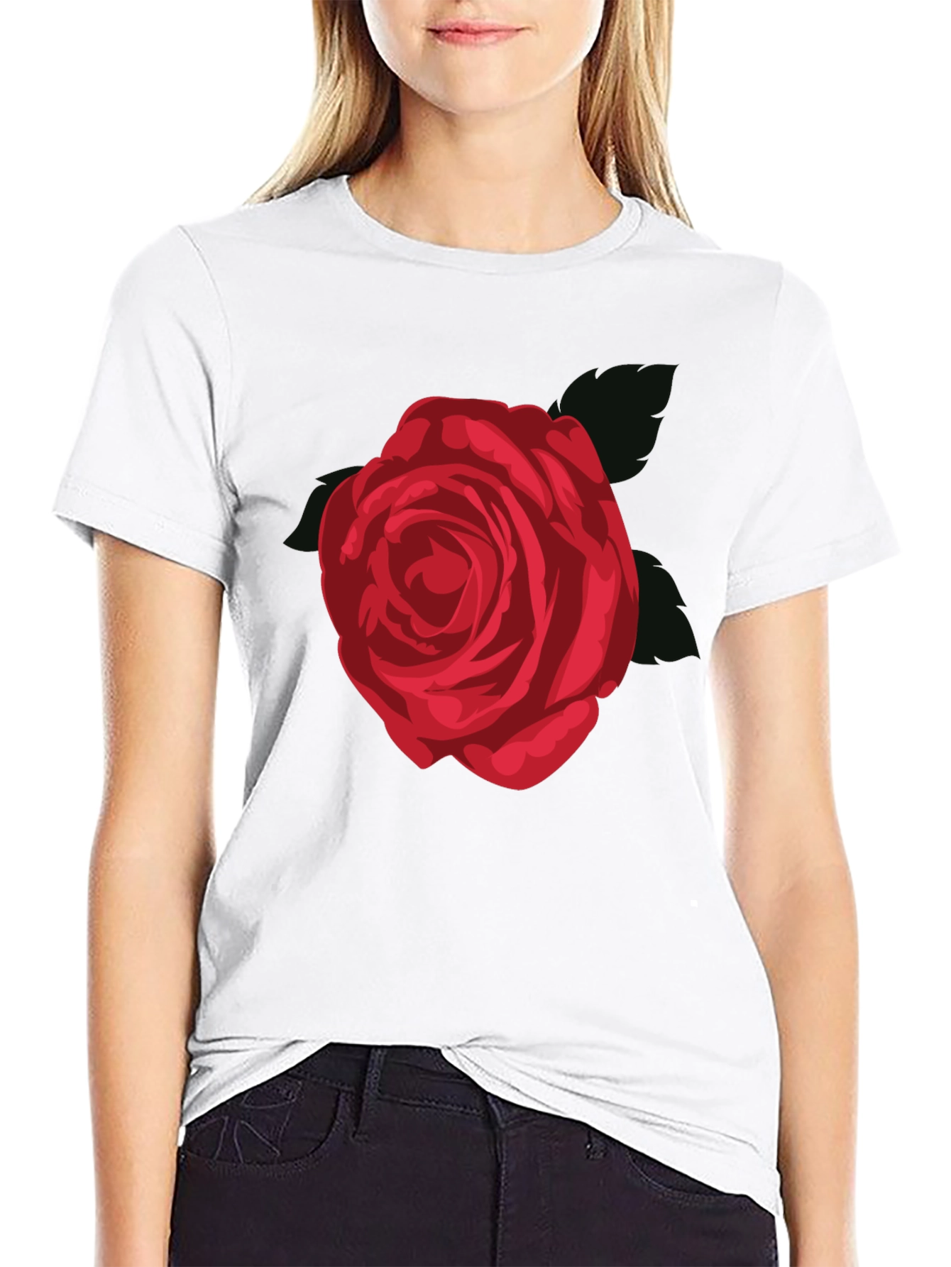 Rose Graphic Tee - Mens Black T-Shirt