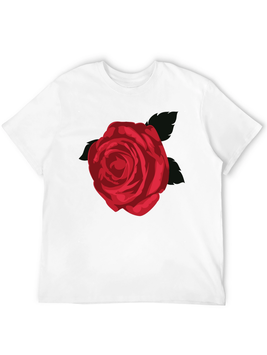 Rose Graphic Tee - Mens Black T-Shirt