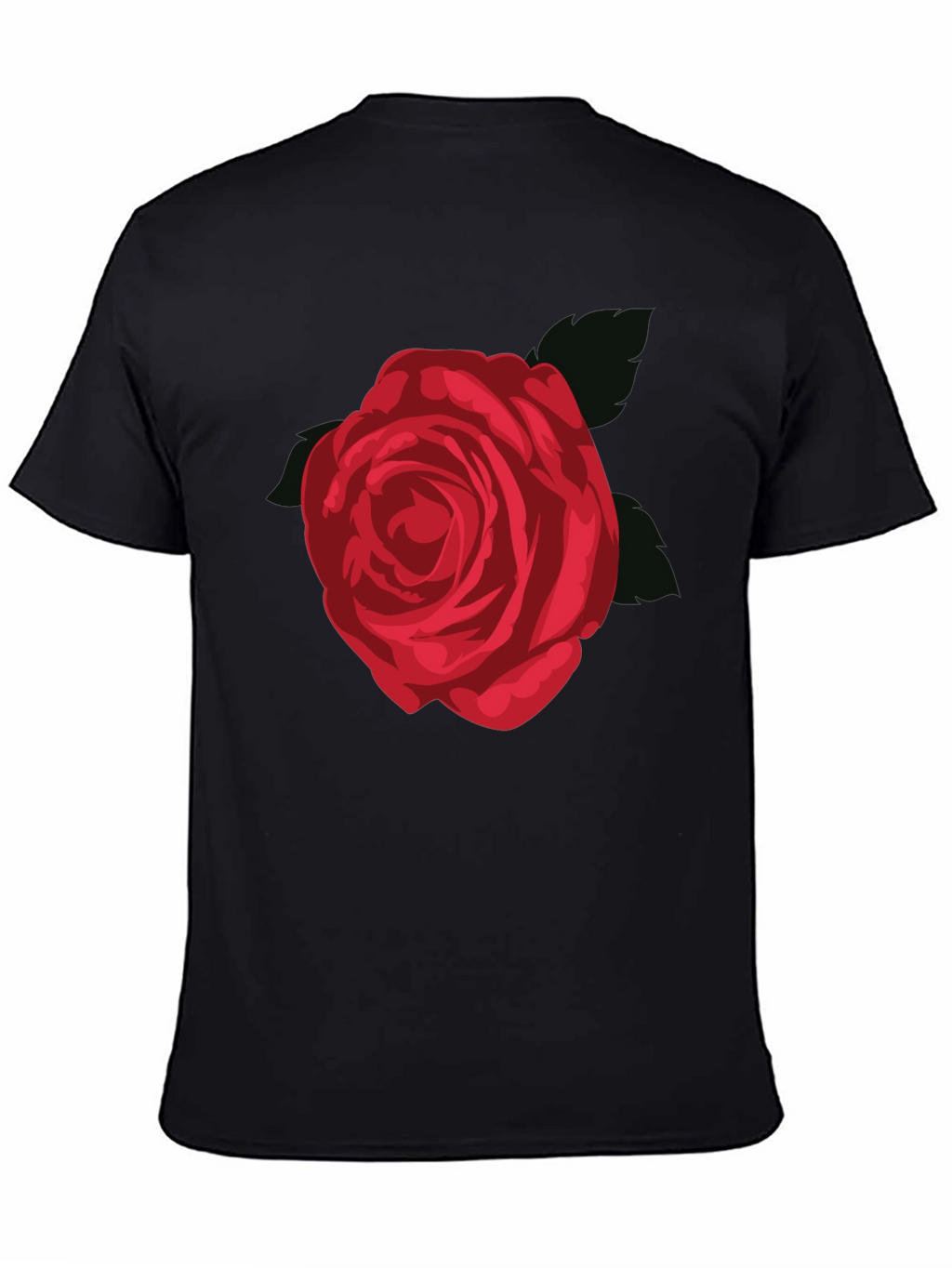 Rose Graphic Tee - Mens Black T-Shirt