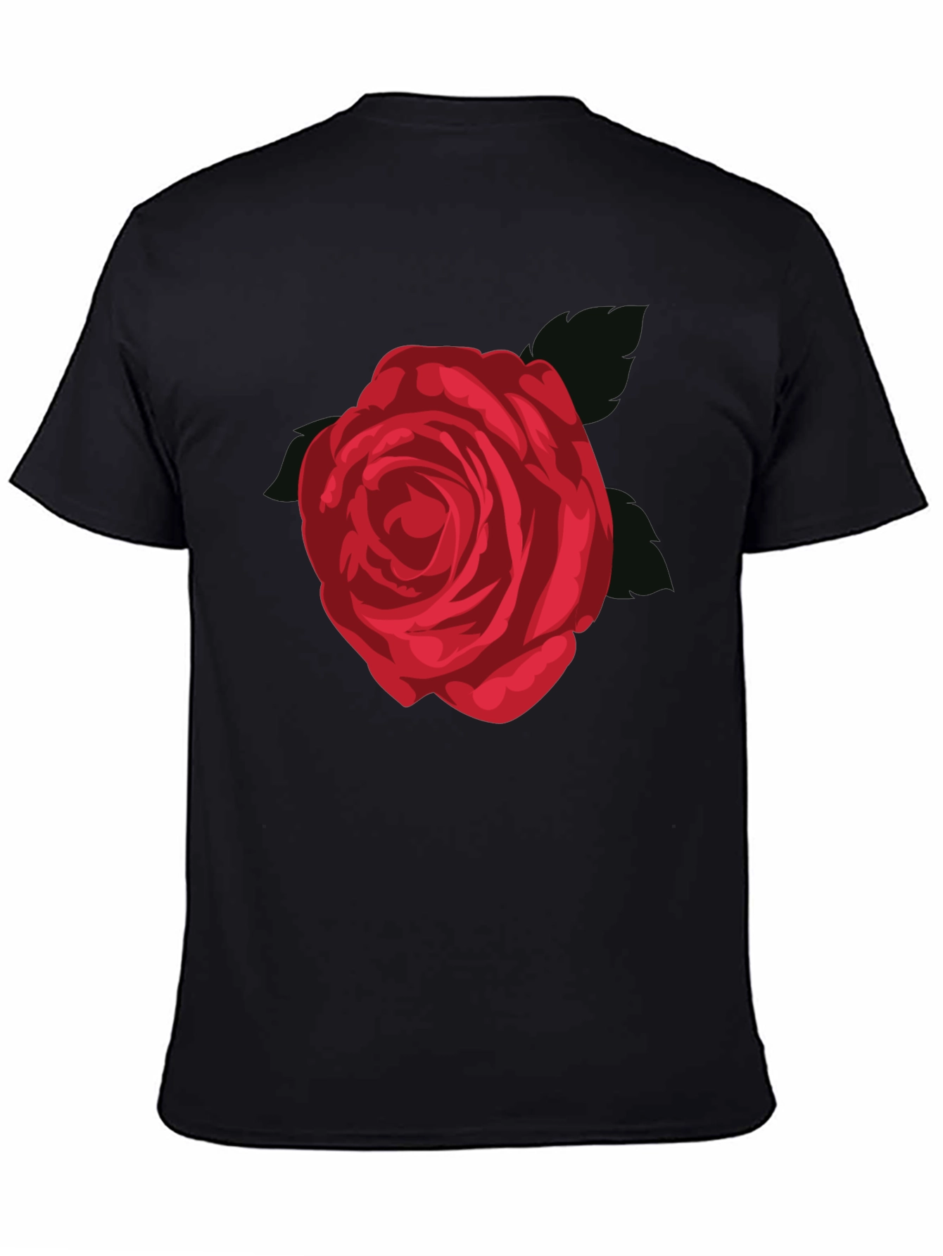 Rose Graphic Tee - Mens Black T-Shirt