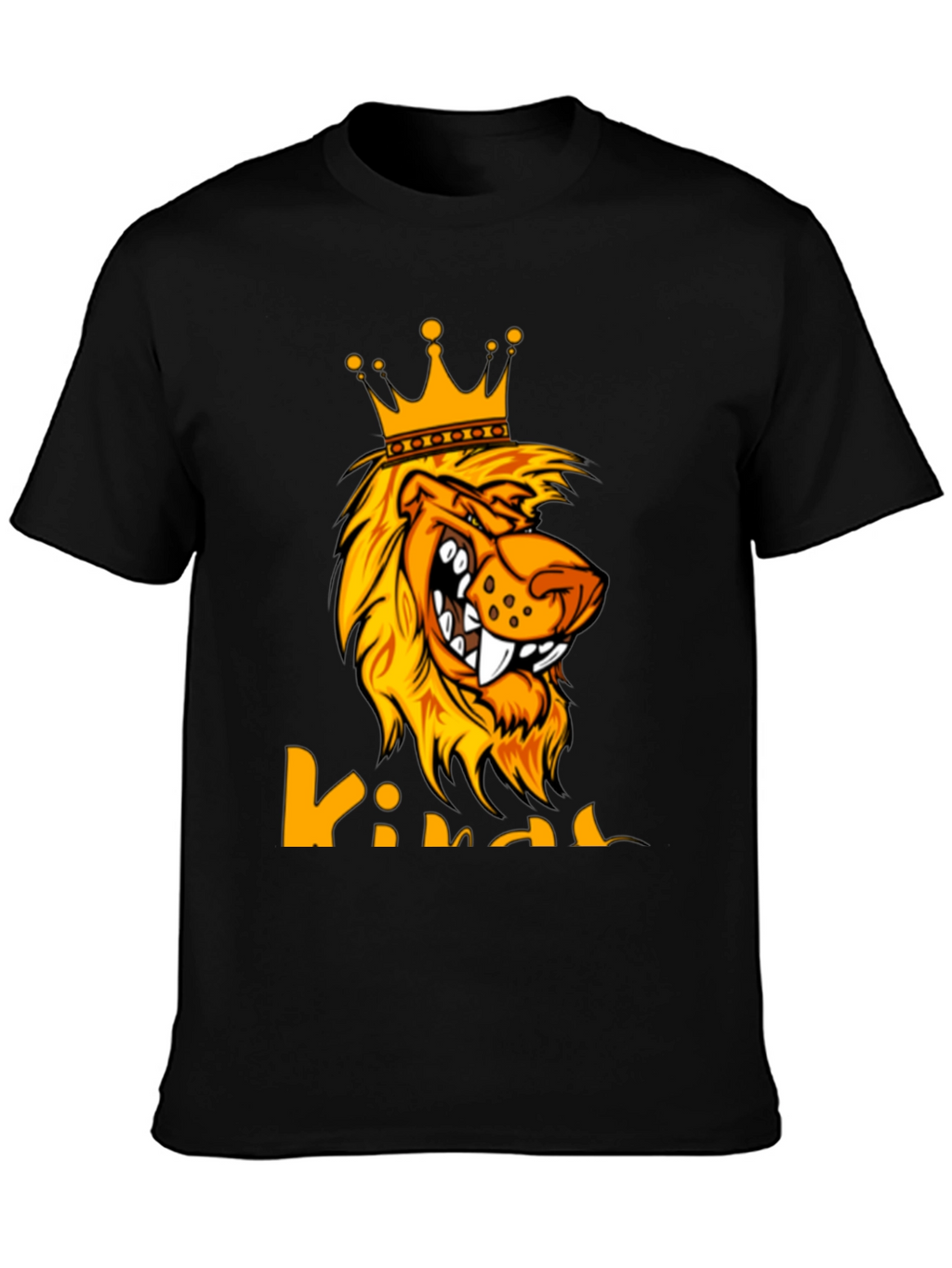 King Lion Graphic Tee - Bold Black T-Shirt