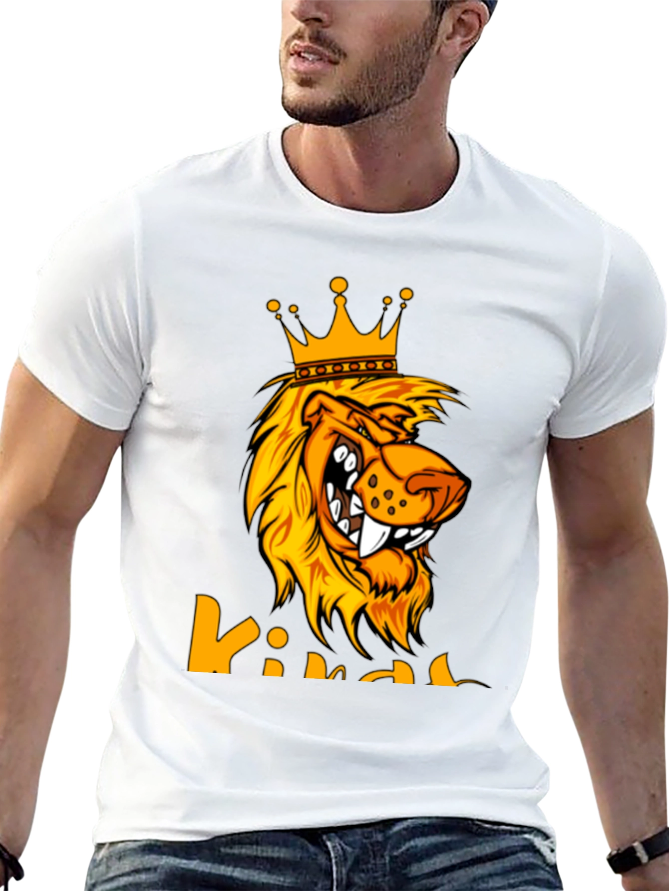 King Lion Graphic Tee - Bold Black T-Shirt