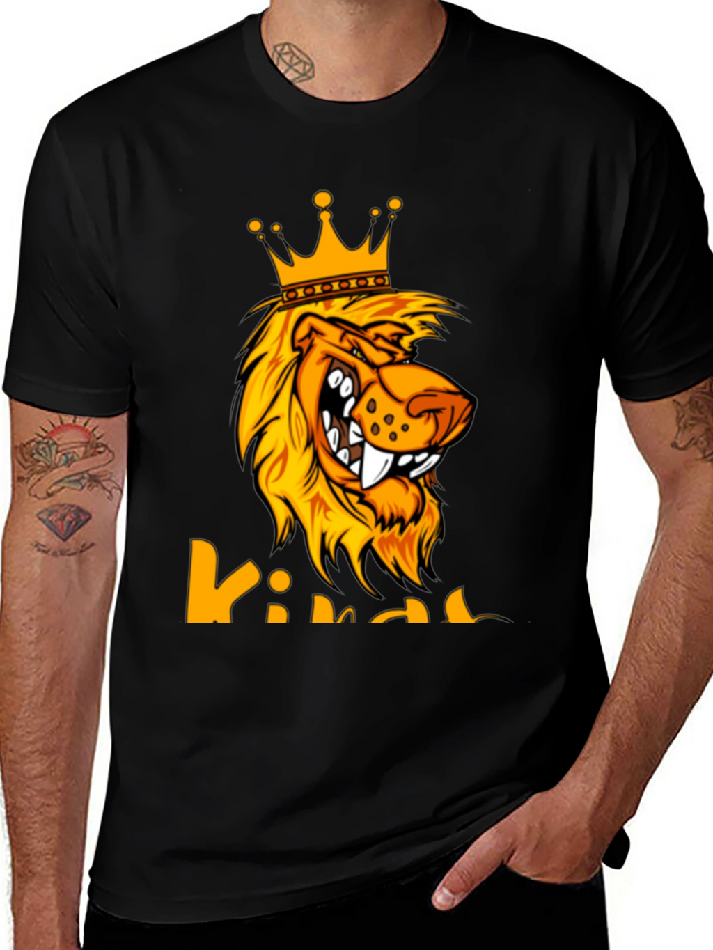 King Lion Graphic Tee - Bold Black T-Shirt