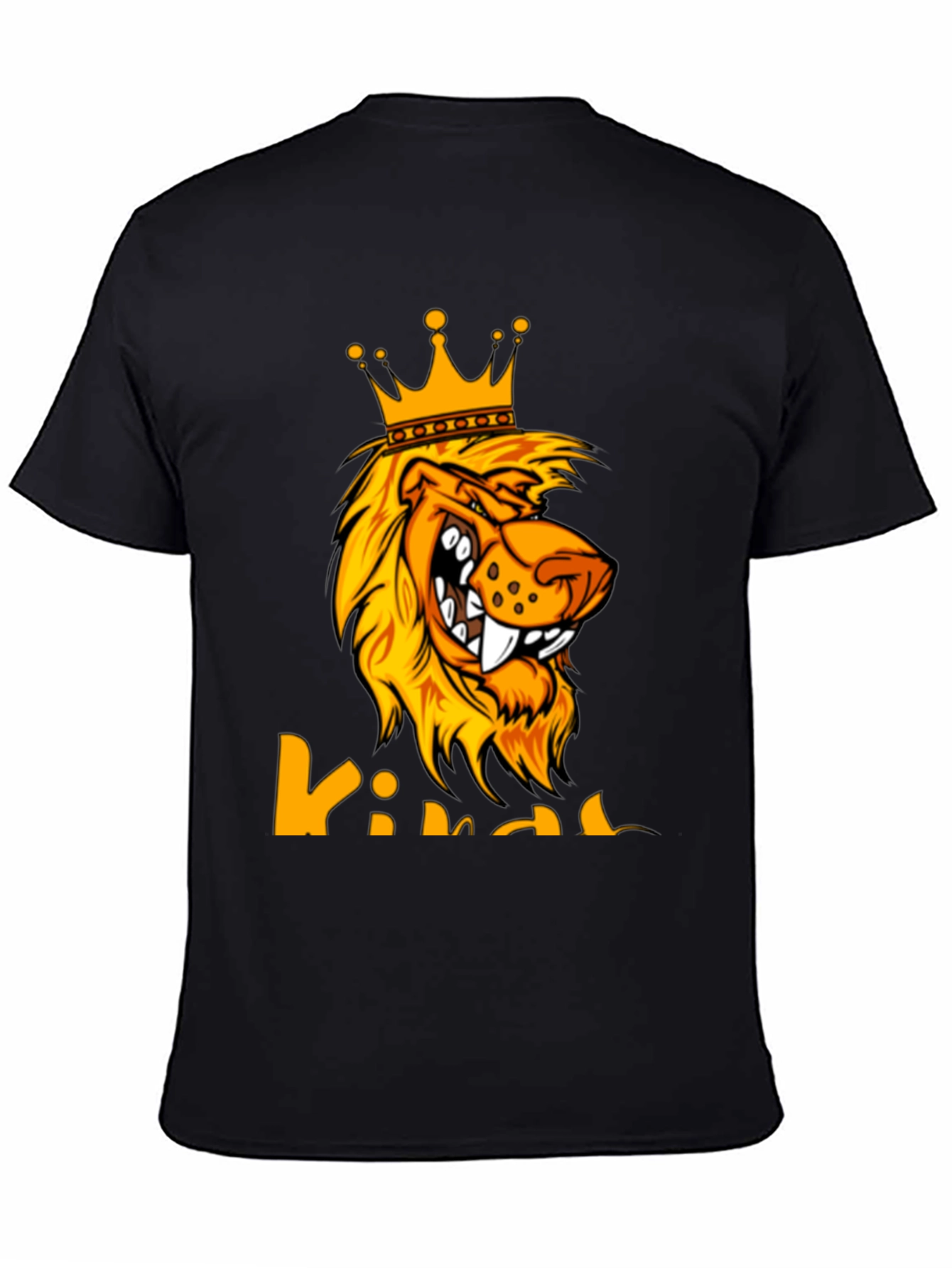 King Lion Graphic Tee - Bold Black T-Shirt