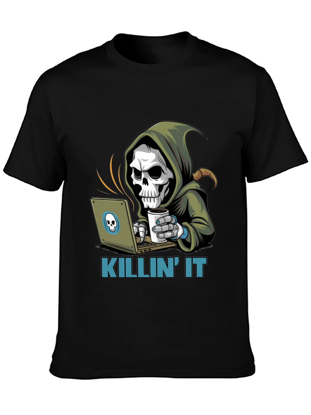 Killin It Grim Reaper Programmer T-Shirt