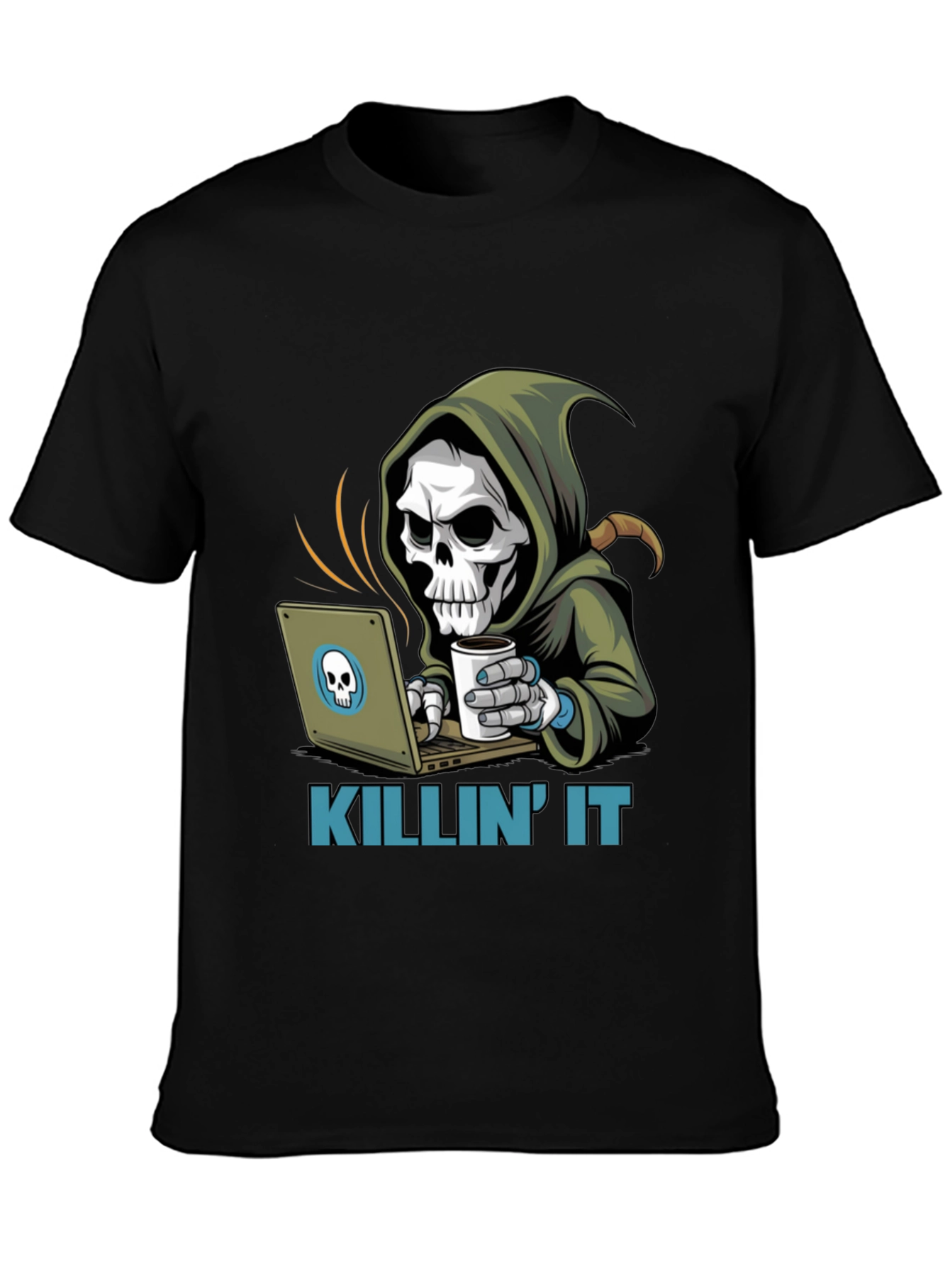 Killin It Grim Reaper Programmer T-Shirt