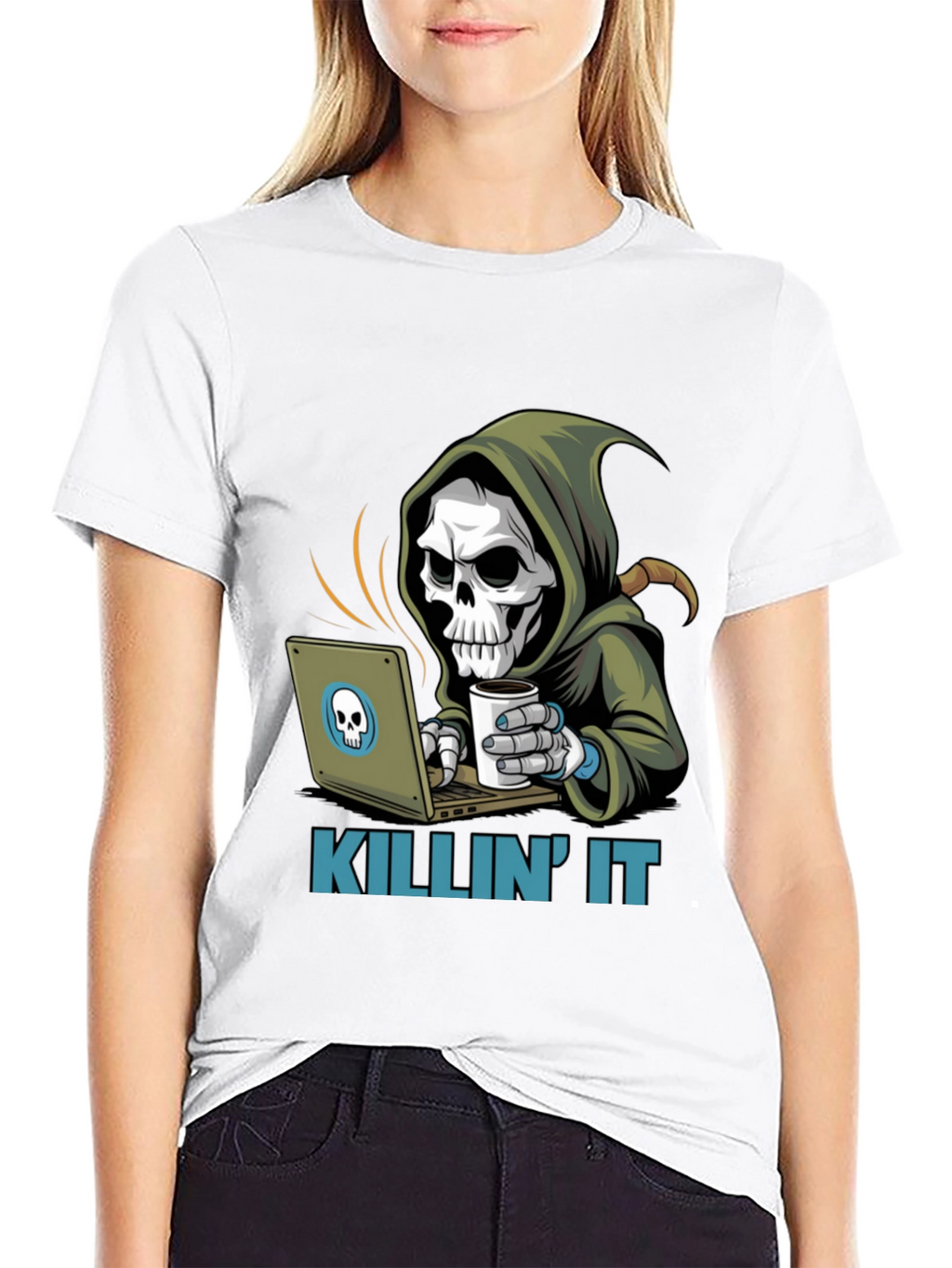 Killin It Grim Reaper Programmer T-Shirt