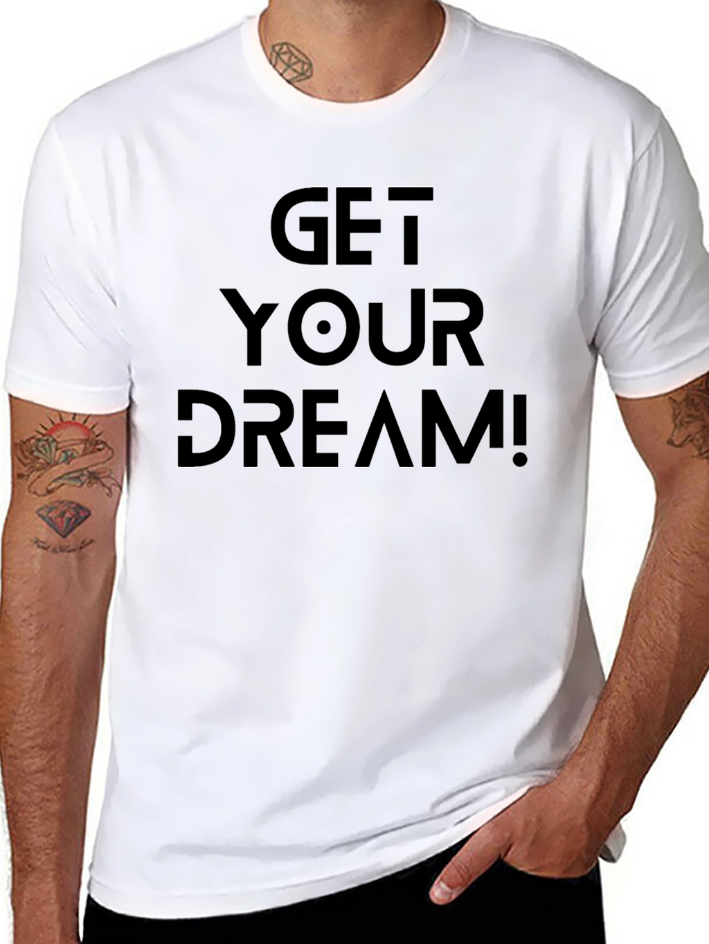 Get Your Dream! Black Graphic Tee
