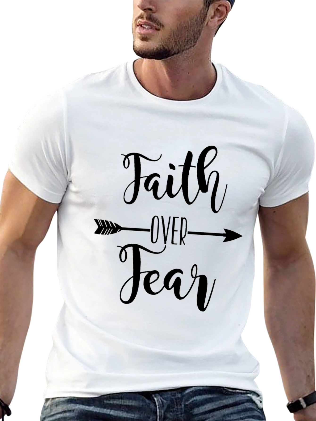 Faith Over Fear Graphic Tee - Black