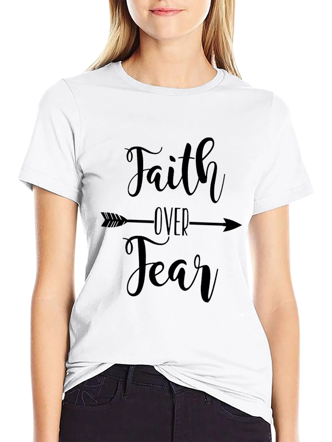 Faith Over Fear Graphic Tee - Black