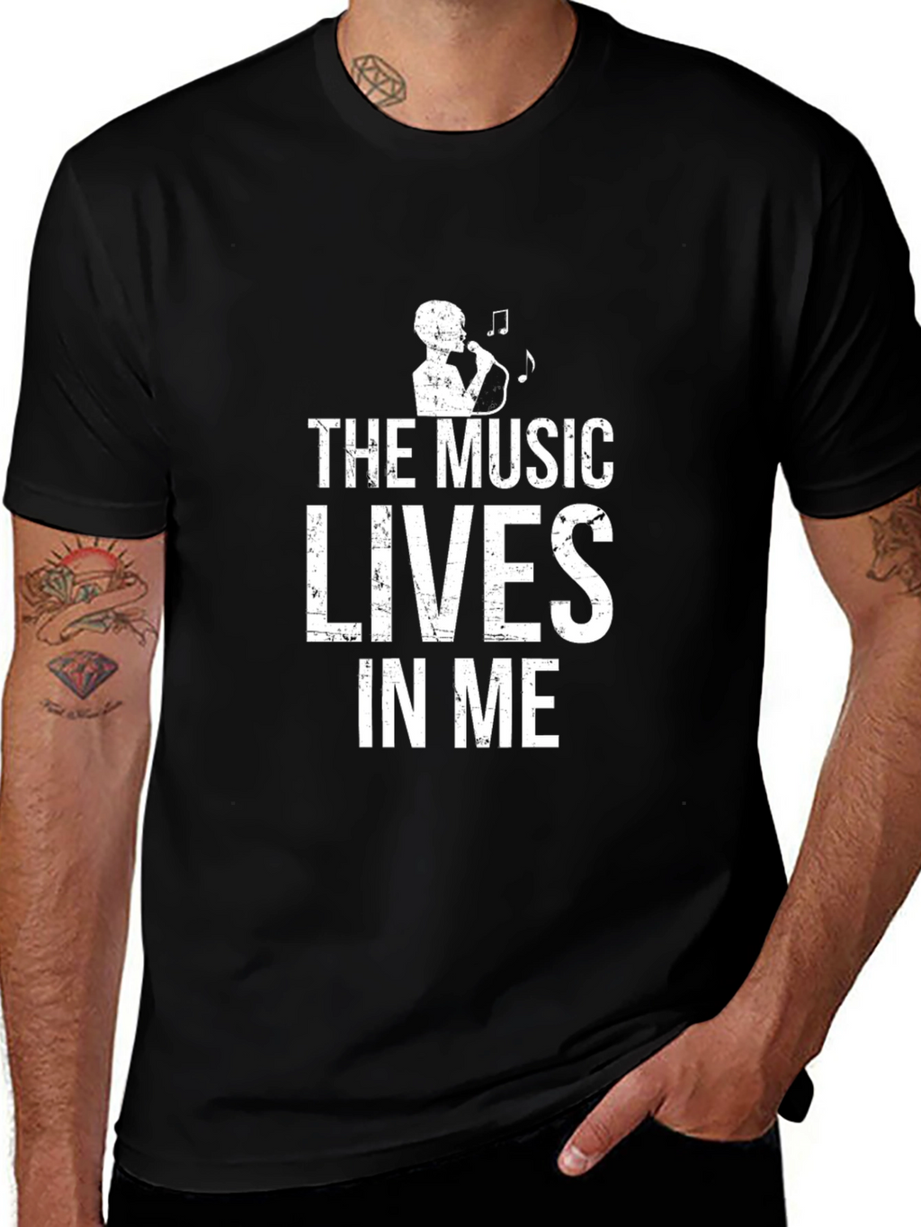 The Music Lives In Me Graphic T-Shirt