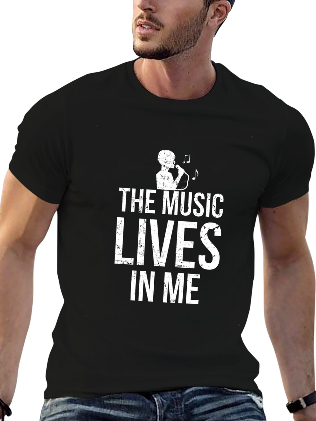 The Music Lives In Me Graphic T-Shirt