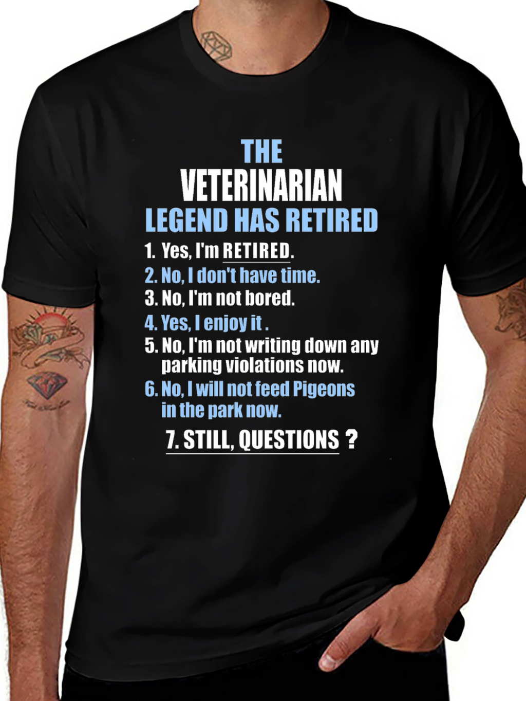 Retired Veterinarian Legend Graphic T-Shirt