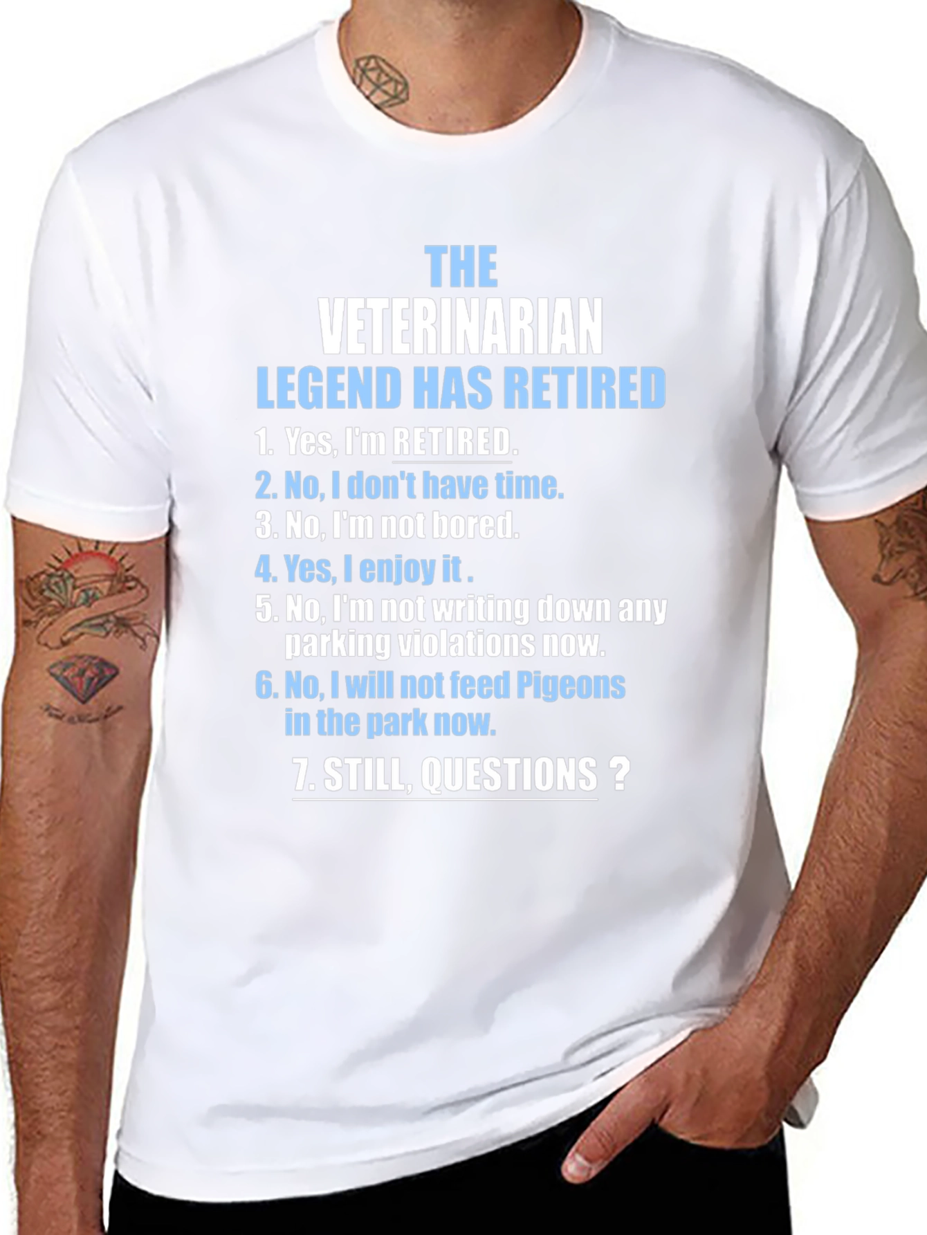 Retired Veterinarian Legend Graphic T-Shirt